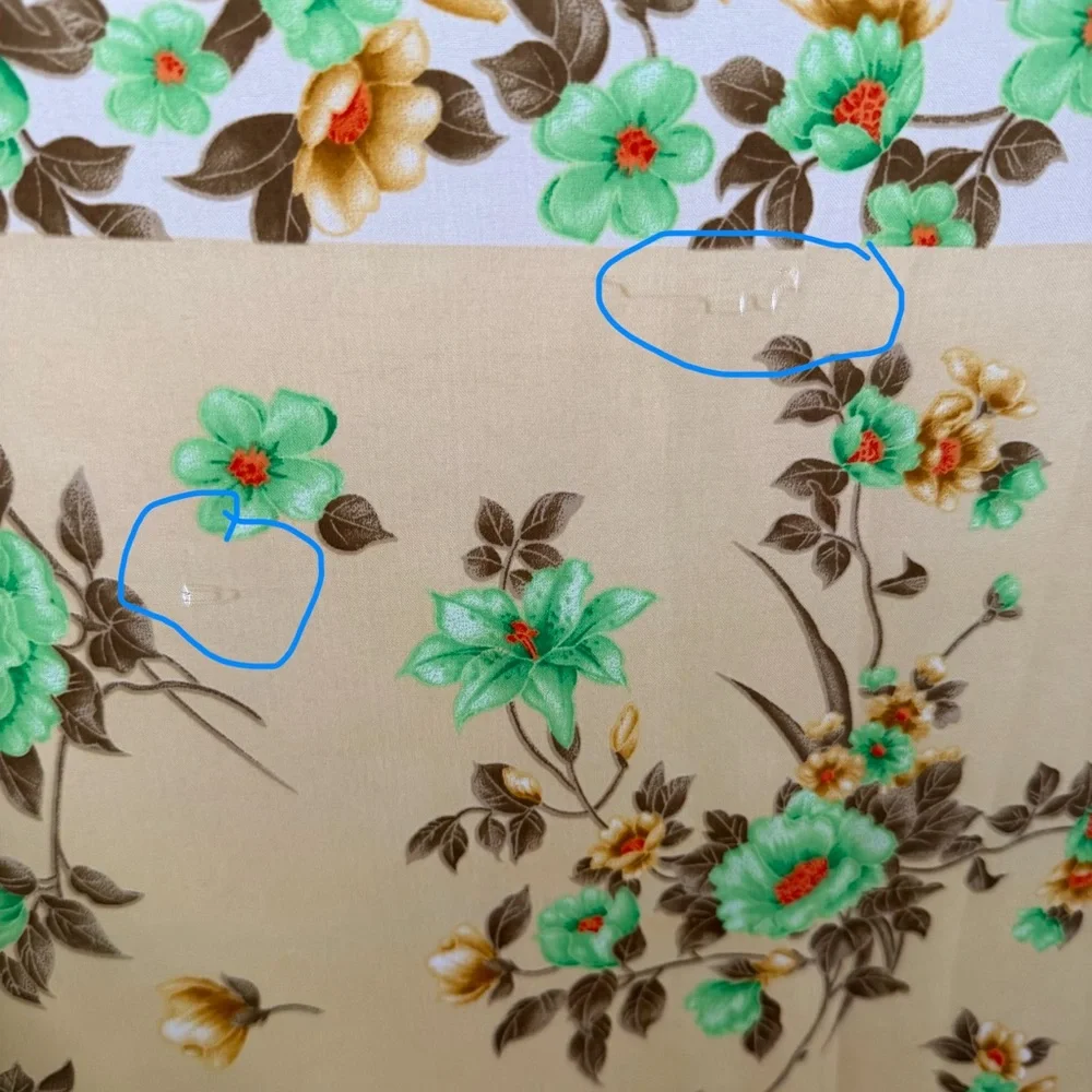 Flowy ERBIL Floral Satin Floral Scarf Gold Tone Mint Vintage Spring Accessory
